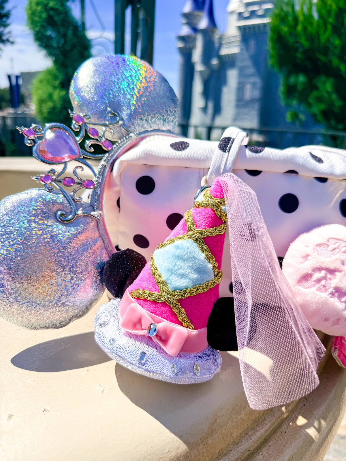PRE-ORDER Princess Minnie Hat Plush Keychain