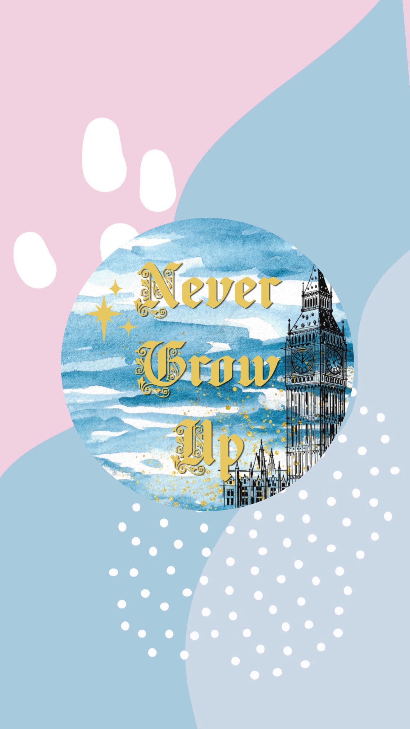 Never Grow Up Button