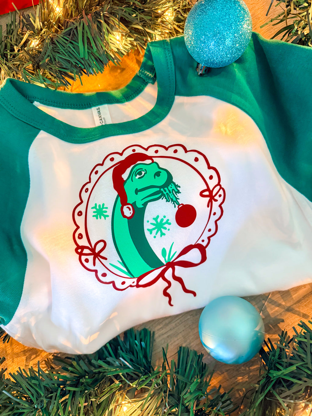 Santa Gertie Raglan Baby Tee