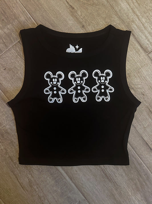 Tri Gingerbread Crop Top